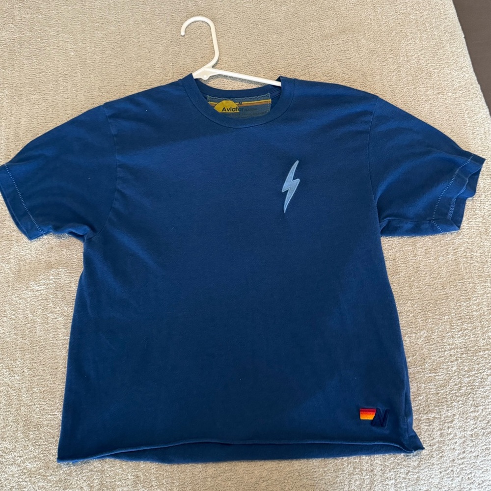 Aviator Nation Boyfriend Tee, size M, blue